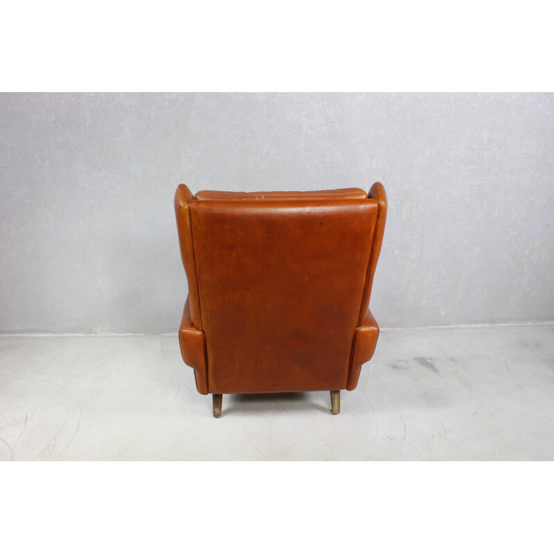 Vintage Wingback Lounge Chair By Svend Skipper 1960s