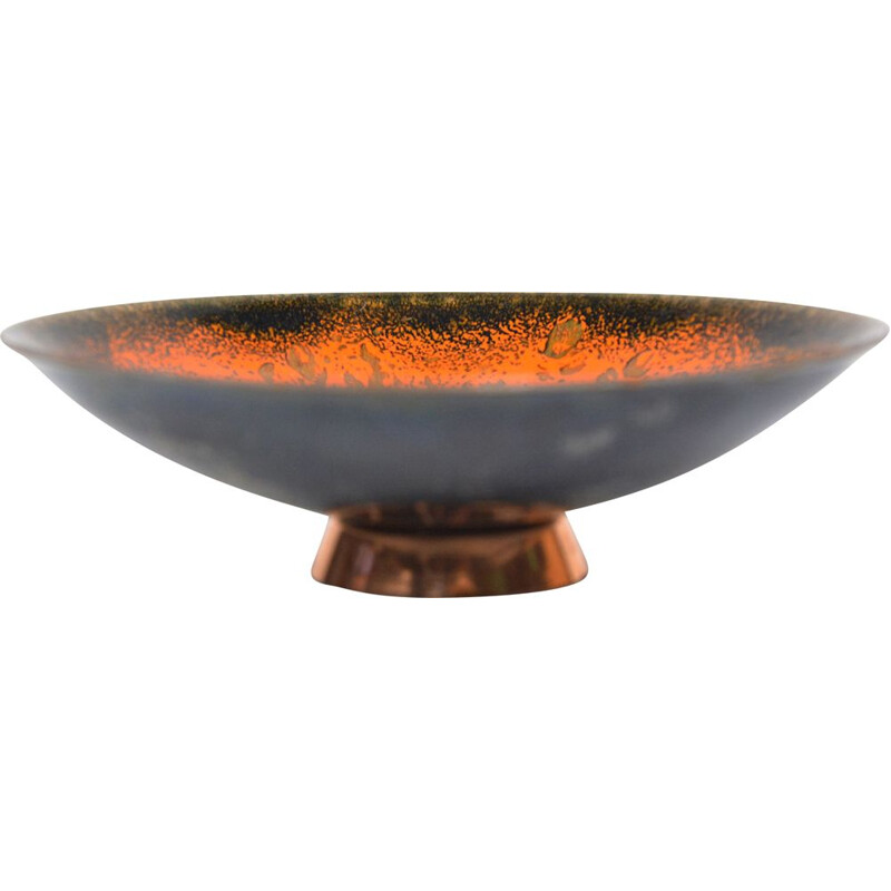Vintage enamelled copper bowl, Germany 1960