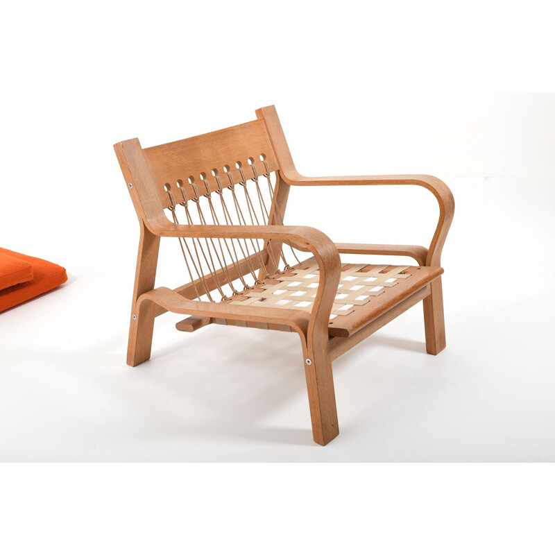 Vintage easychair Mod GE-671 in Oak by Hans J. Wegner, Denmark 1970s