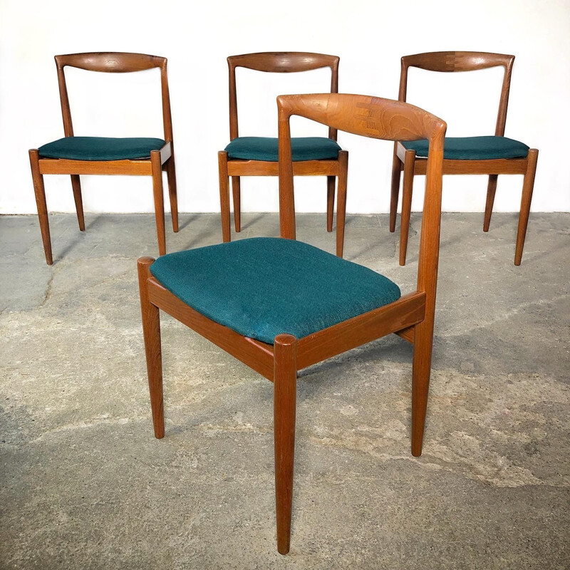 Lot de 4 chaises vintage en teck par Arne Vodder pour Vamo Sonderborg 1960