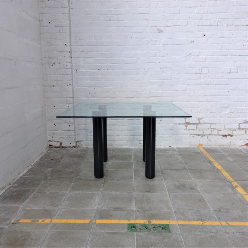 Tavolo quadrato vintage di Emaf Progetti per Zanotta 1980