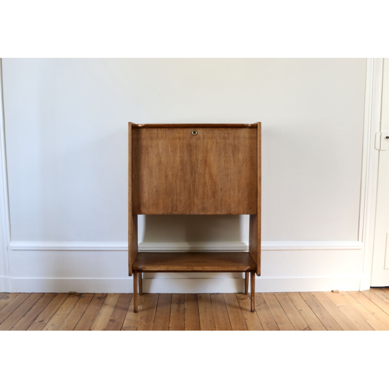 Vintage modernist secretary desk by Roger Landault for ABC 1950s