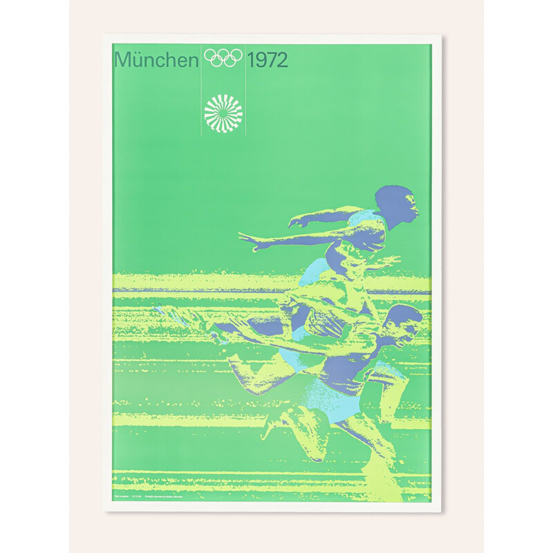 Poster vintage Jeux Olympiques de Munich 1970