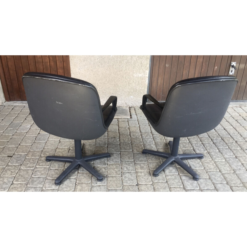 Paire de fauteuils de bureau vintage 1970