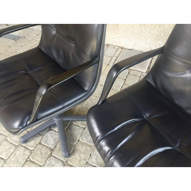 Paire de fauteuils de bureau vintage 1970