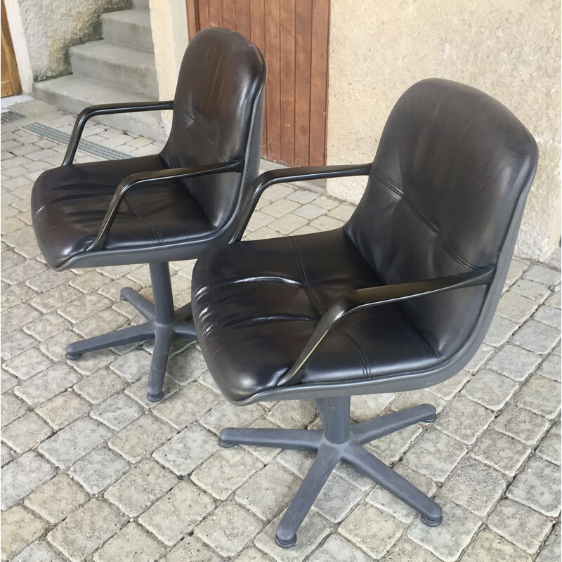 Pair of vintage office chairs 1970s