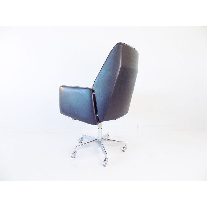 Vintage Mauser office armchair black 1960s