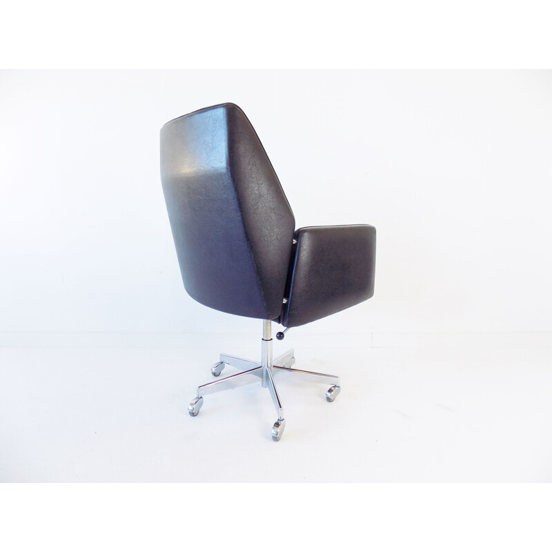 Vintage Mauser office armchair black 1960s