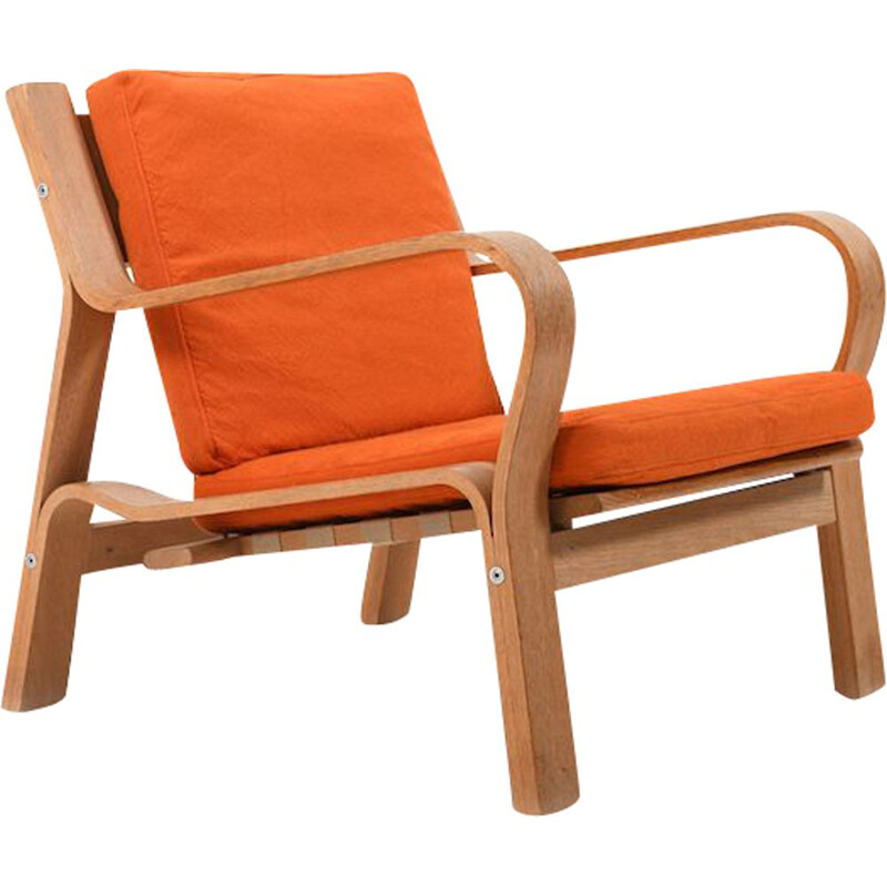 Fauteuil vintage Mod GE-671 en chêne par Hans J. Wegner, Danemark 1970