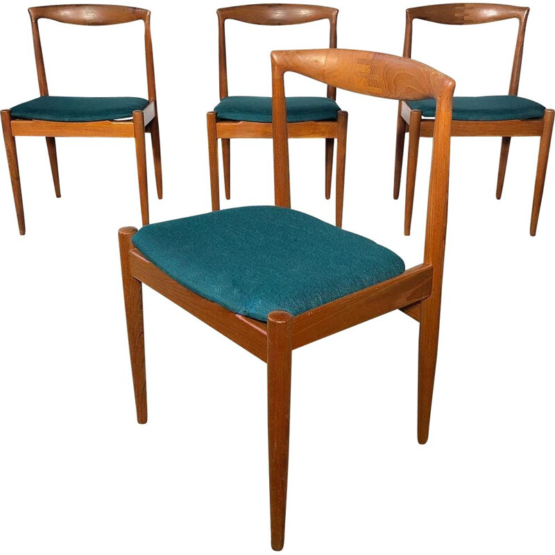 Lot de 4 chaises vintage en teck par Arne Vodder pour Vamo Sonderborg 1960