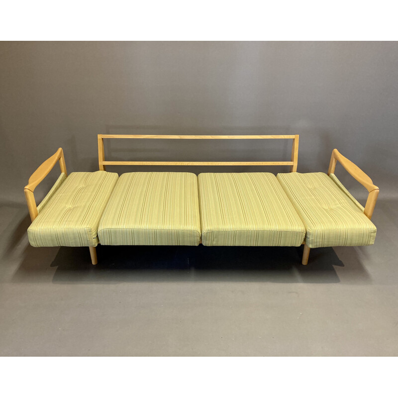 Vintage modular beech sofa, Scandinavian 1950s