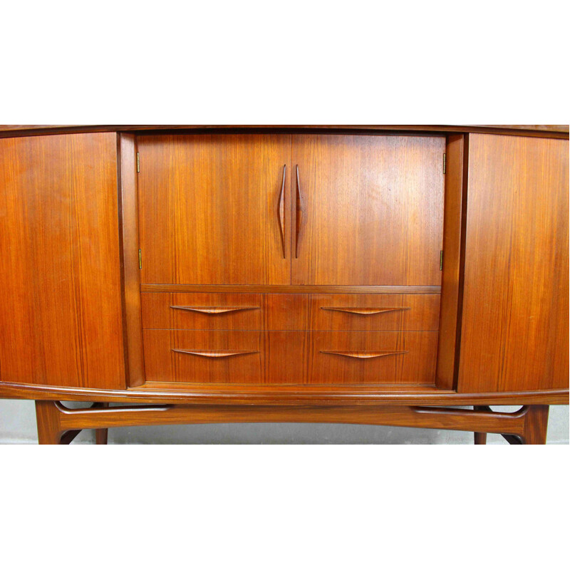 Vintage teak endilade van Johannes Andersen voor Georg Petersens Mobelfabrik 1960