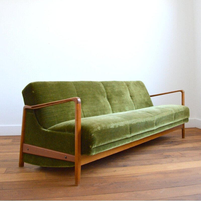 Vintage teak sofa, Scandinavian 1950s