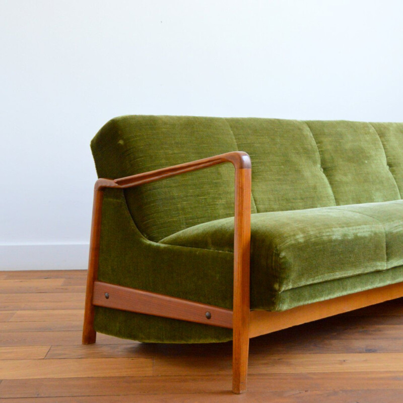 Vintage teak sofa, Scandinavian 1950s