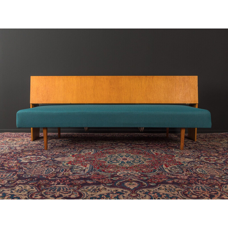 Vintage Korpus sofa in ashwood veneer and fabric, Germany 1960