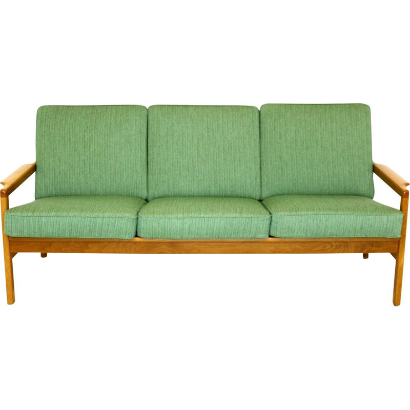 Vintage 3-Sitzer-Sofa aus Eiche, Schweden 1960