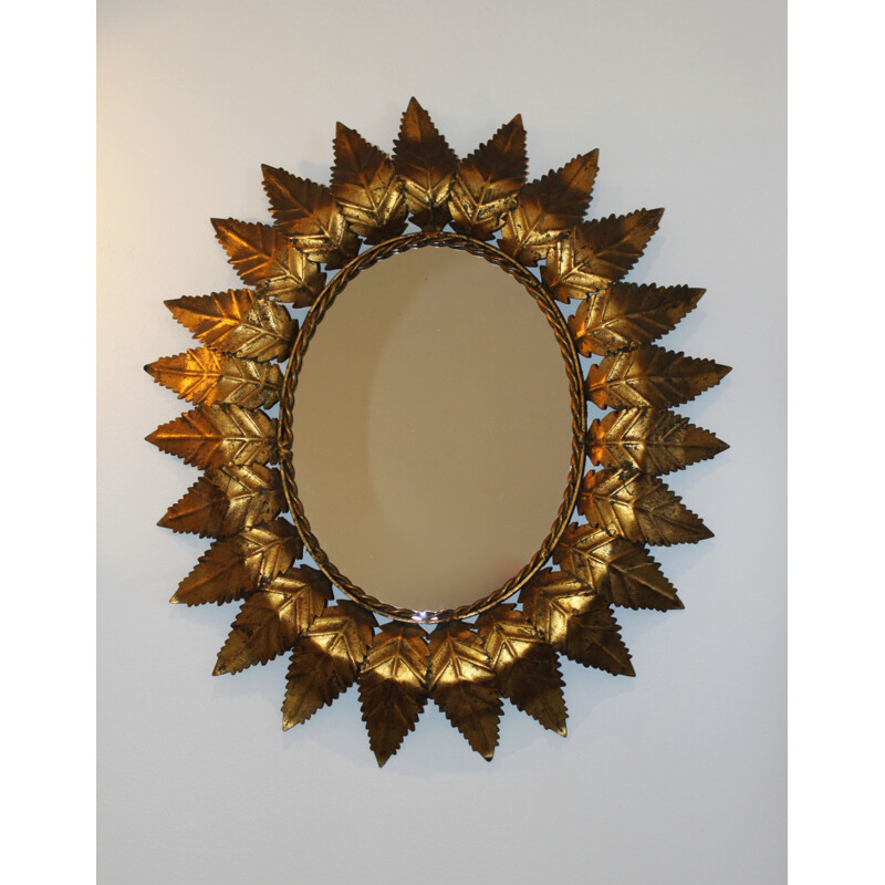Vintage-Spiegel Sonne oval