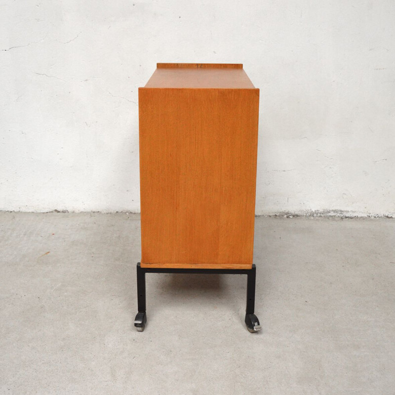 Vintage bar cabinet on wheels 1960s