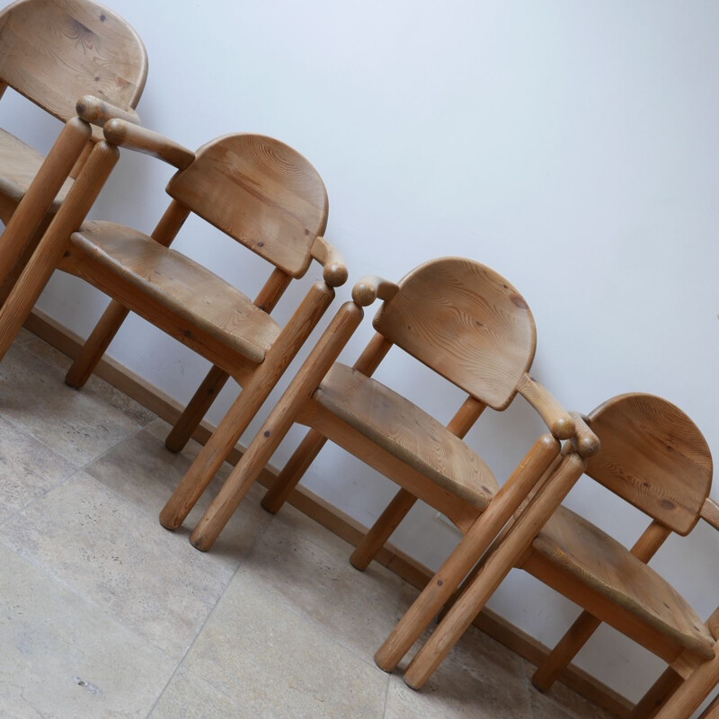 Vintage Eight Rainer Daumiller Dining Chairs, Swedish 1970s