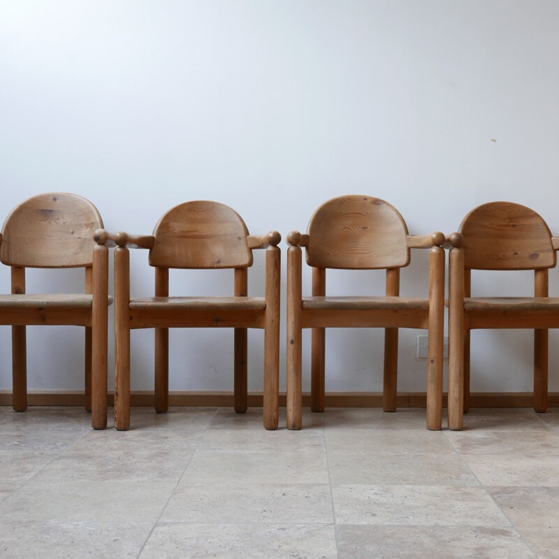 Vintage Eight Rainer Daumiller Dining Chairs, Swedish 1970s