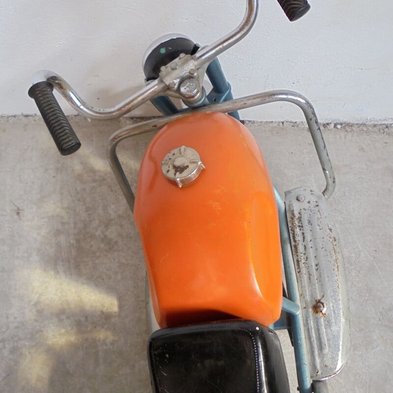 Moto de manège vintage en tôle 1950