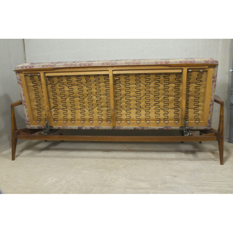 Vintage Cherrywood Sofa Daybed 1950s