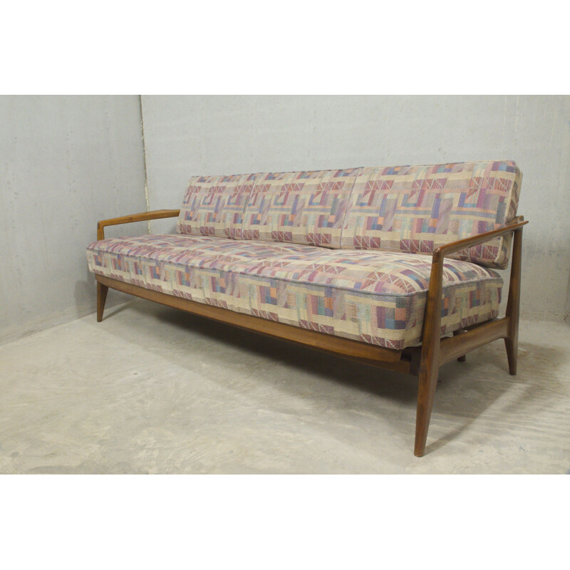 Vintage Cherrywood Sofa Daybed 1950s