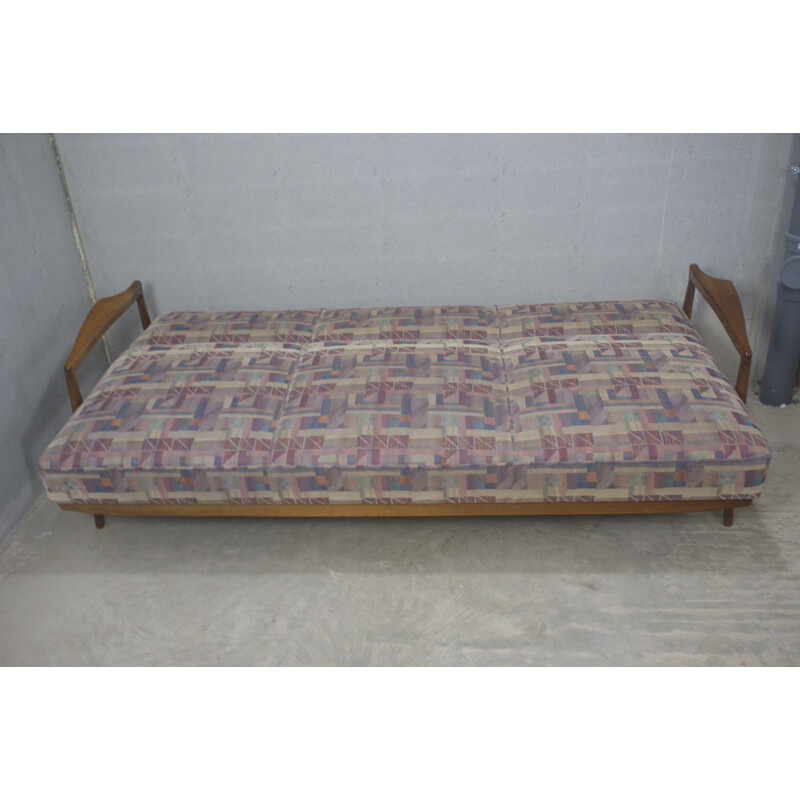 Vintage Cherrywood Sofa Daybed 1950s