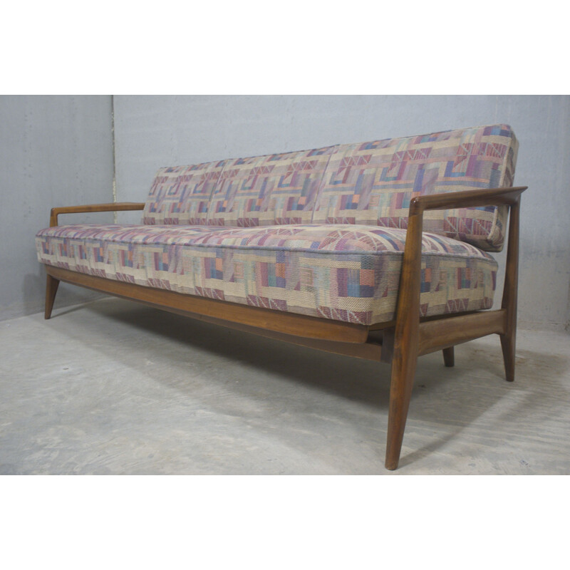 Vintage Cherrywood Sofa Daybed 1950s