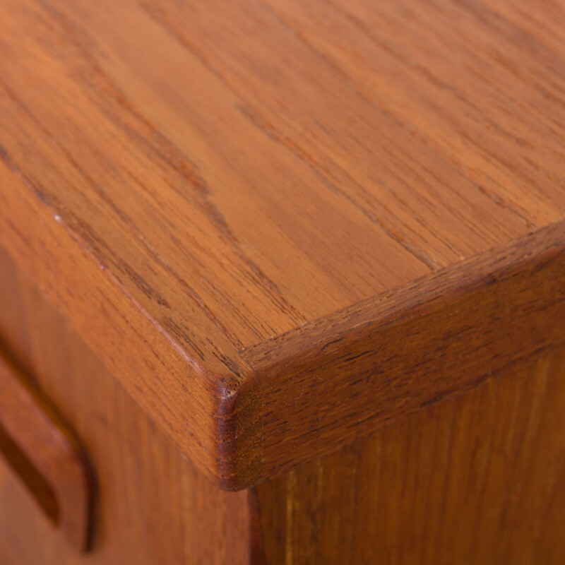 Vintage Freestanding Teak Desk with 6 Drawers, Danish 1960s