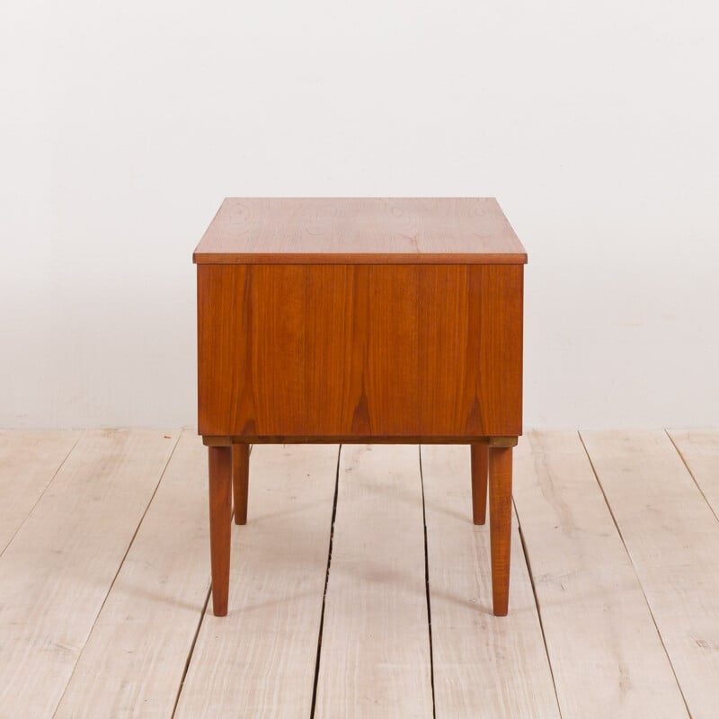 Vintage Freestanding Teak Desk with 6 Drawers, Danish 1960s