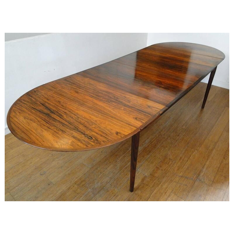 Extending Sibast Møbler "227" table in Rio rosewood, Arne VODDER - 1960s