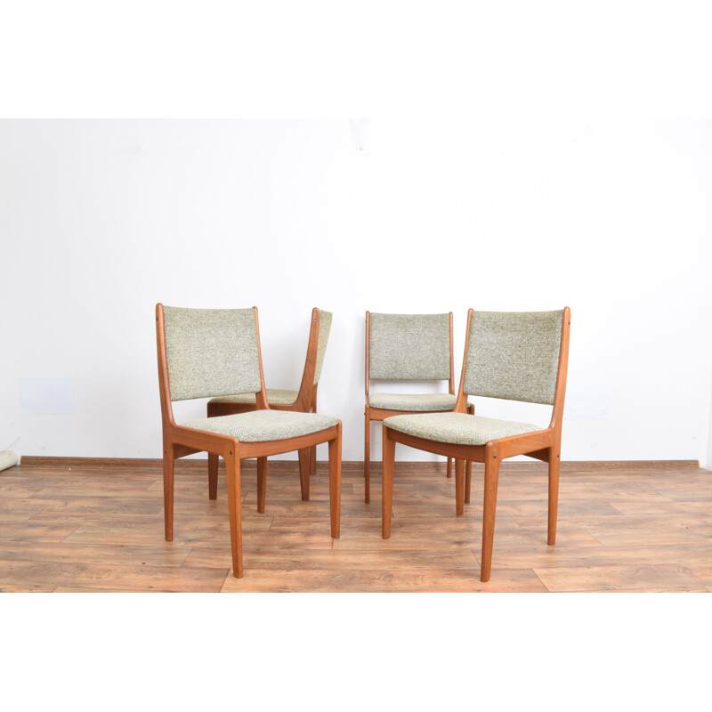Set of 4 vintage Teak Dining Chairs by Johannes Andersen, Danish 1960s