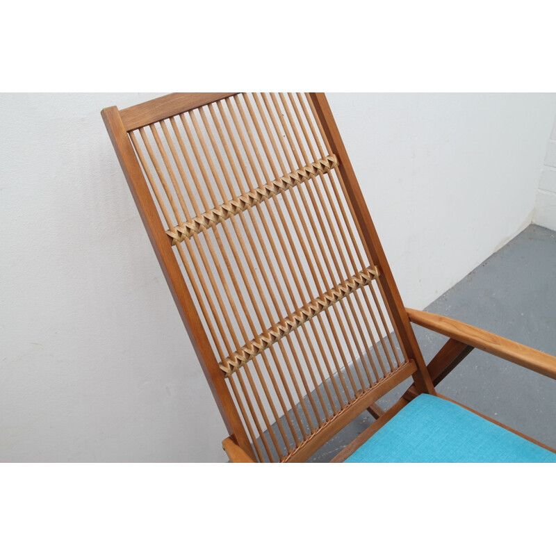 Vintage rocking chair in light blue 1950s