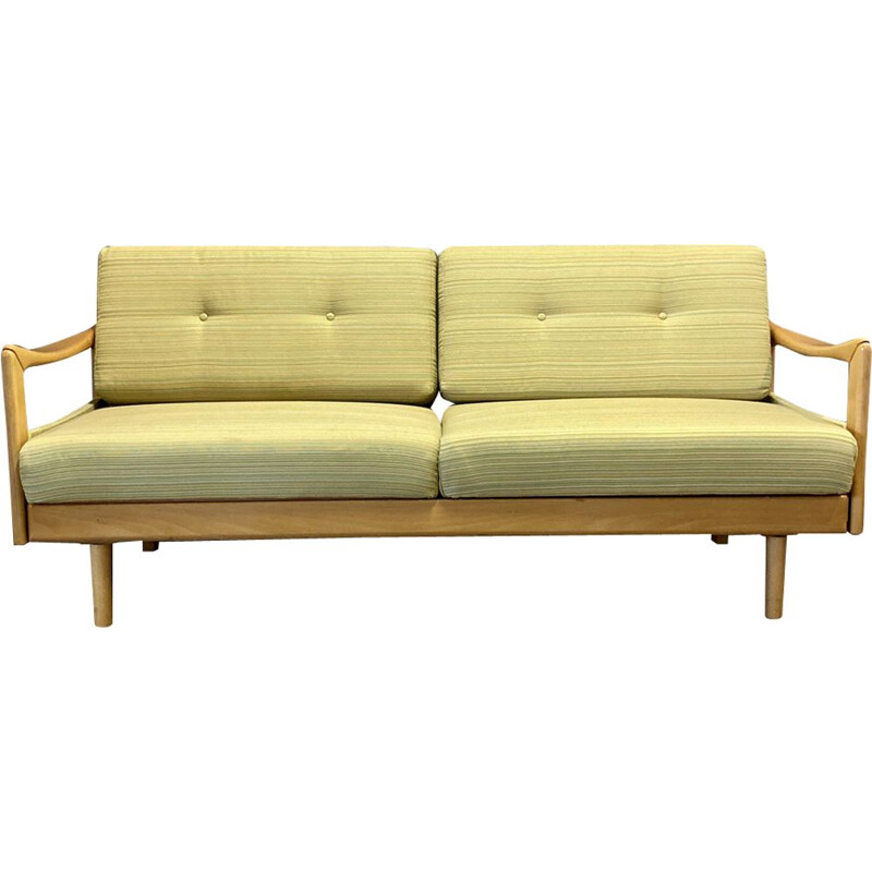 Vintage modular beech sofa, Scandinavian 1950s