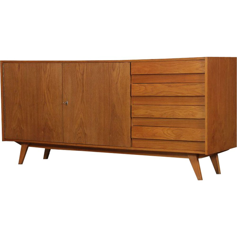 Large vintage storage unit model U-460 by Jiroutek for Interier Praha, Czech Republic 1960s