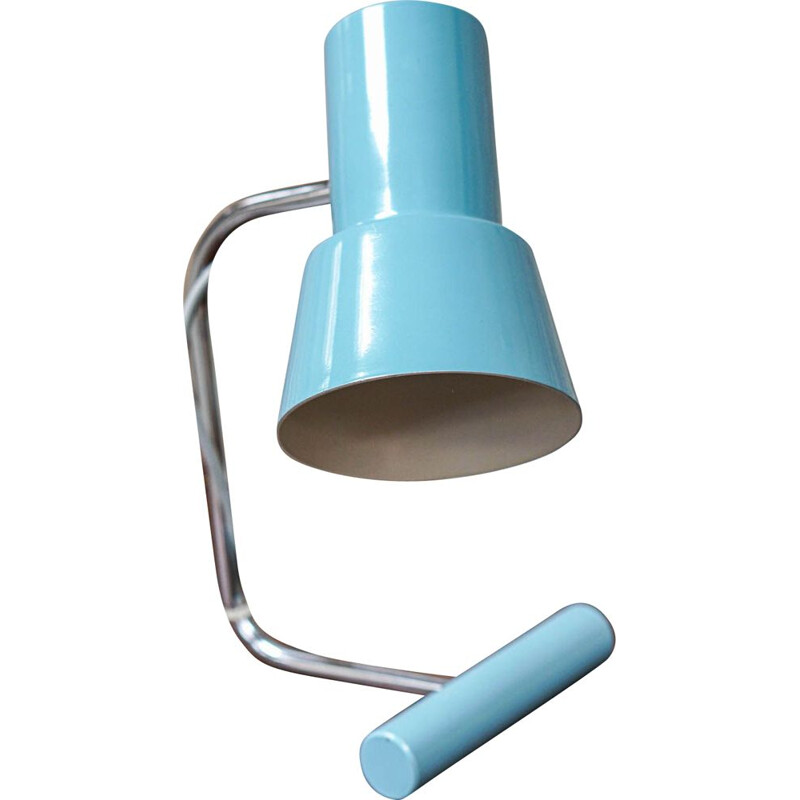 Lampe de table vintage par Josef Hurka pour Napako bleu 1960