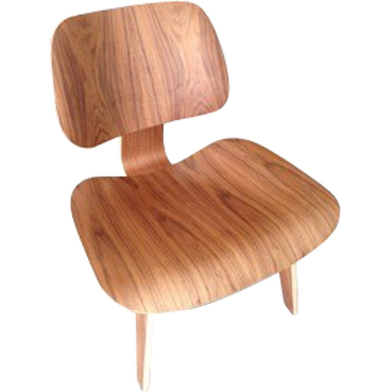 Herman Miller "LCW"  chair in light walnut, Charles et Ray EAMES - 2000s