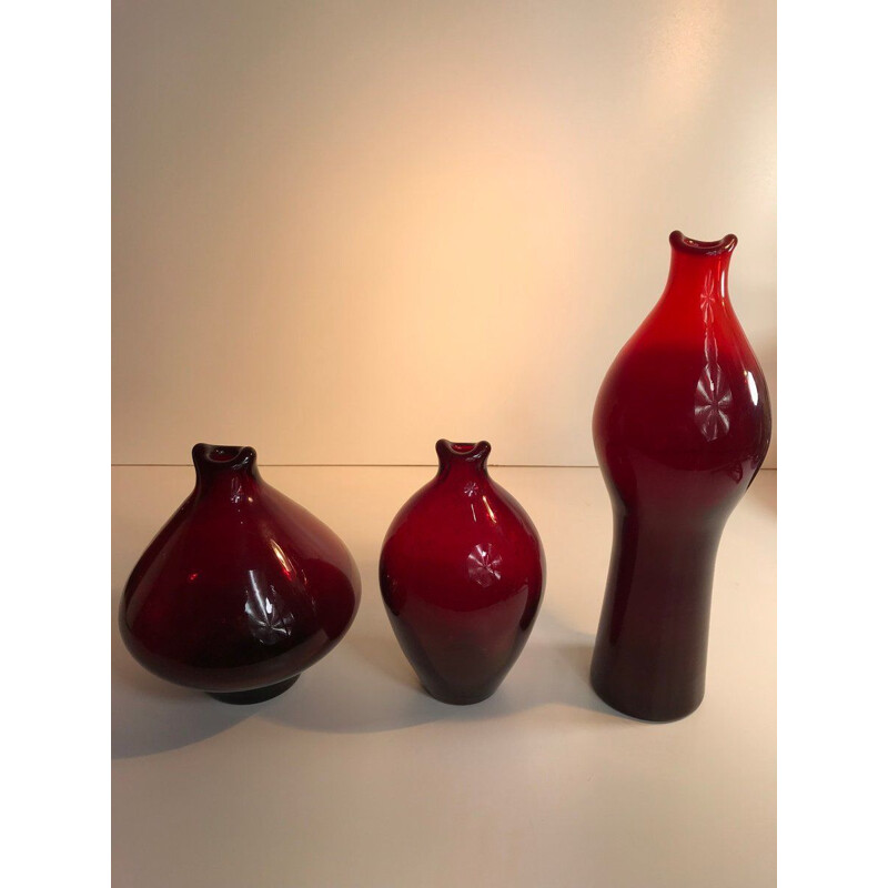 Vases vintage Fish Mouth par Zbigniew Horbowy 1960
