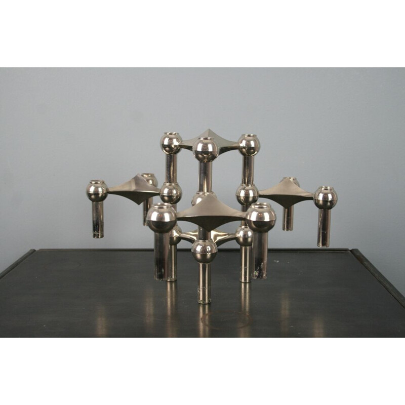 Set of 5 vintage modular candleholders Nagel 1970s