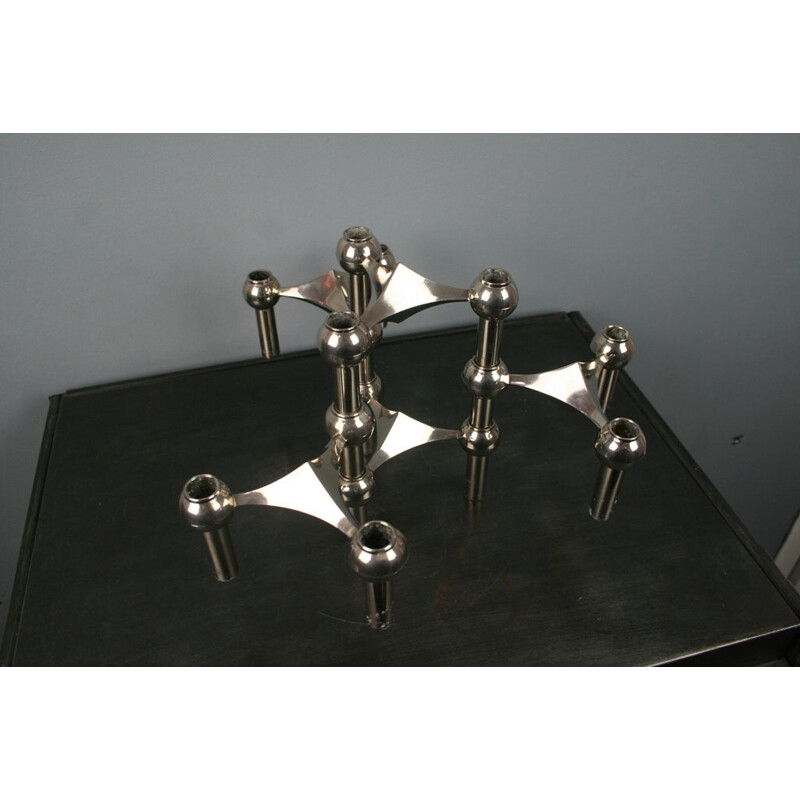 Set of 5 vintage modular candleholders Nagel 1970s