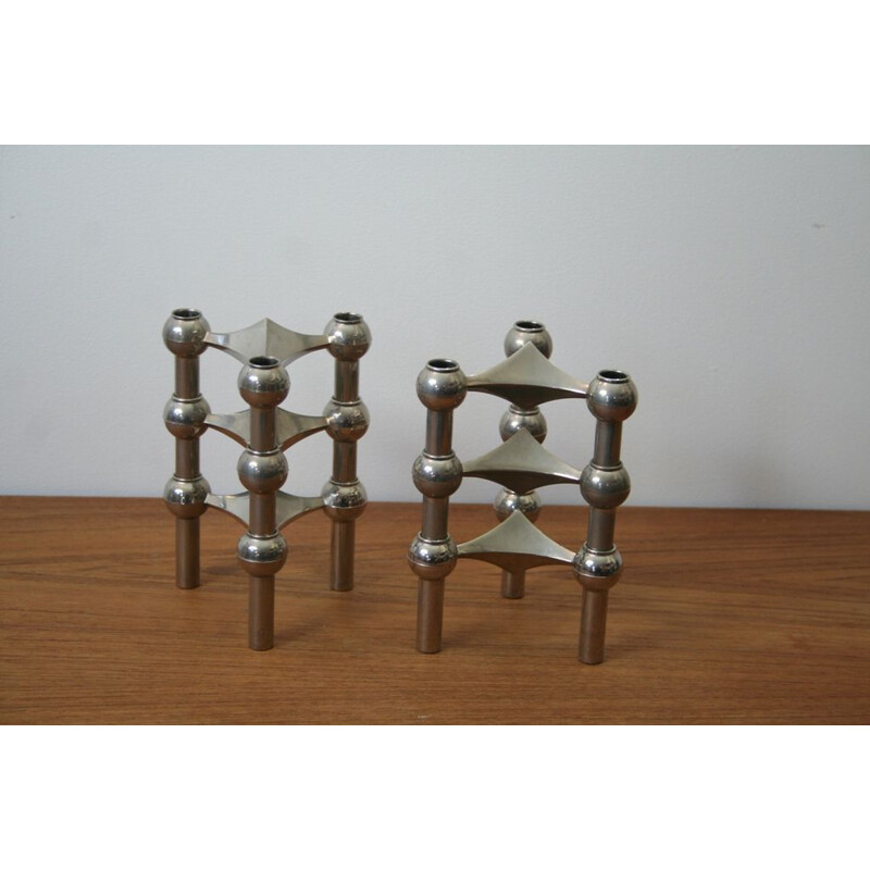 Set of 6 modular candle holders Nagel 1970s