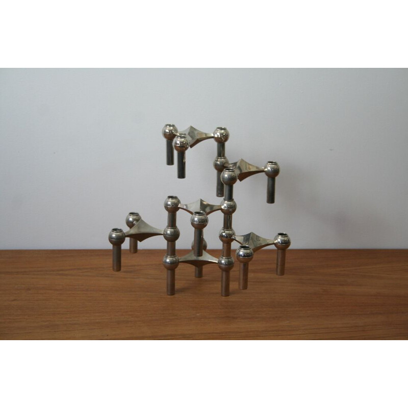 Set of 6 modular candle holders Nagel 1970s