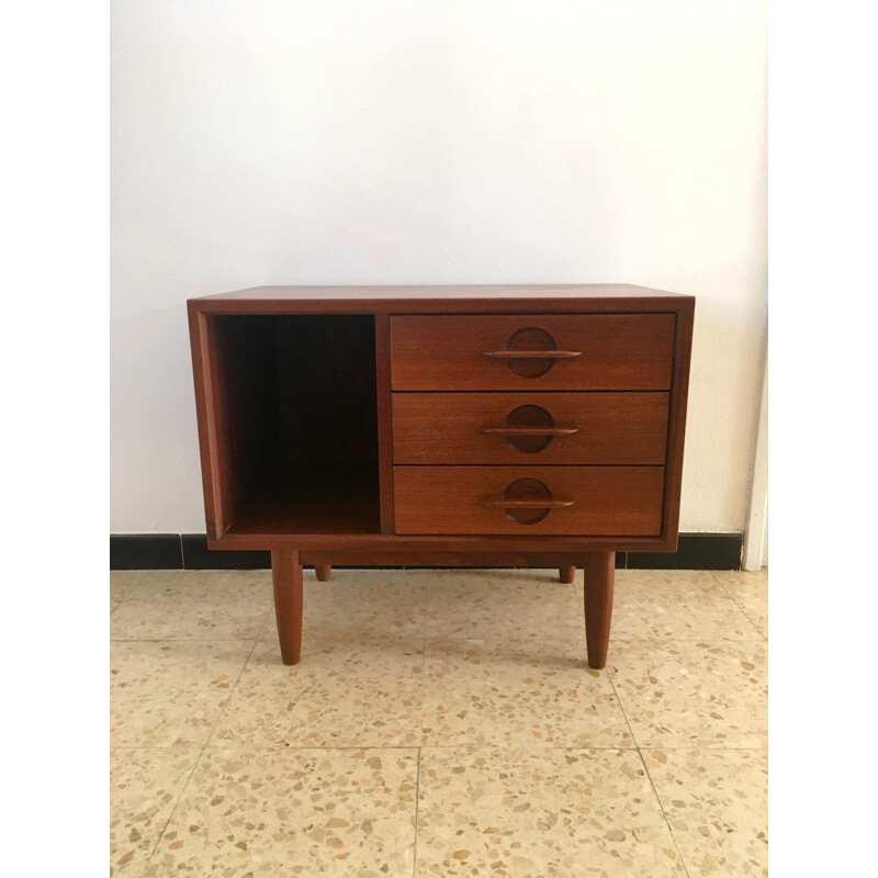 Vintage teak bedside table, Scandinavian 1960s