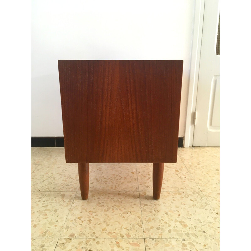 Vintage teak bedside table, Scandinavian 1960s