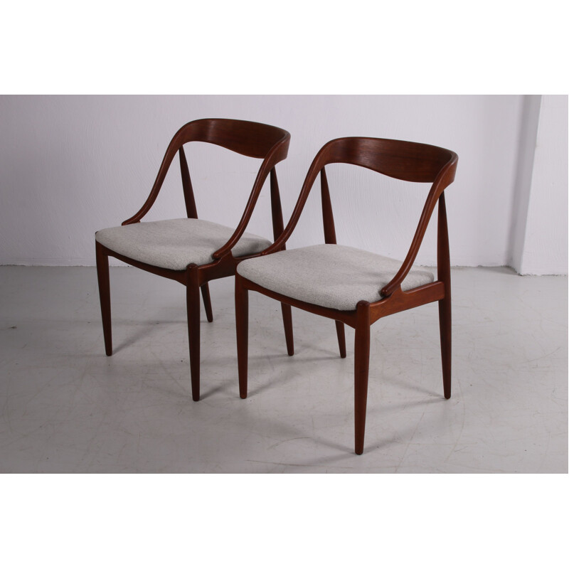 Pair of vintage dining room chairs by Edmund Jorgenson for Uldum Mobelfabric 1950s