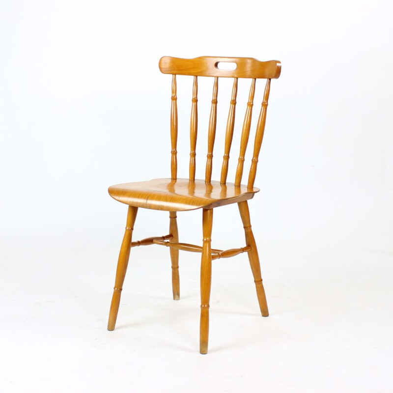 Set van 4 vintage eiken stoelen, Tsjechoslowakije 1960