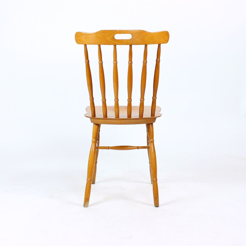 Conjunto de 4 cadeiras de carvalho vintage, Checoslováquia 1960