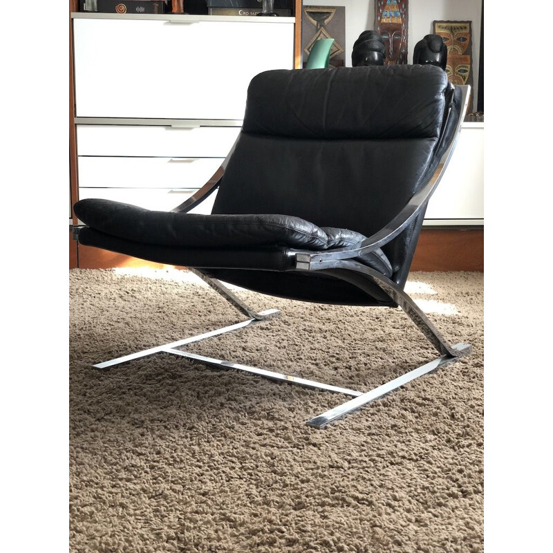 Vintage Strässle International Zeta lounge chair by Paul Tuttle 1968s