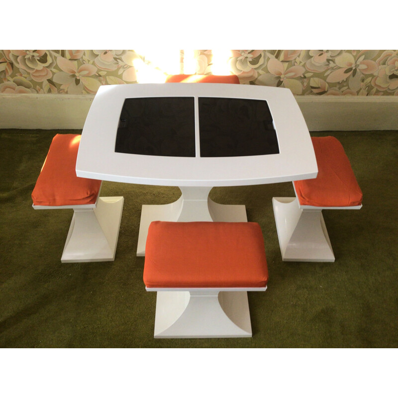Vintage Prisunic living room by Denise Fayolle 1960s